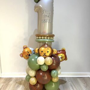 wild one number balloon stack